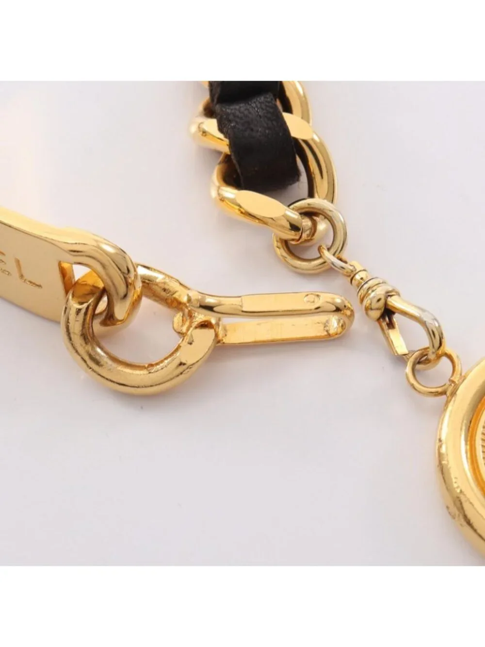 Chanel Belt CC Logo Chain Leather